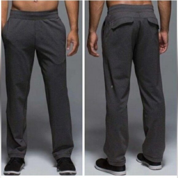 Lululemon Kung Fu Heather Grey Sweat Pants Large - Picture 1 of 13